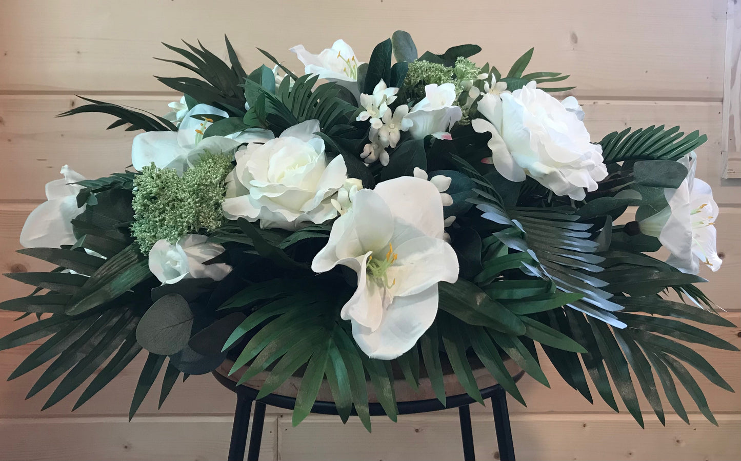 Artificial Arrangement- Casket Spray (White)