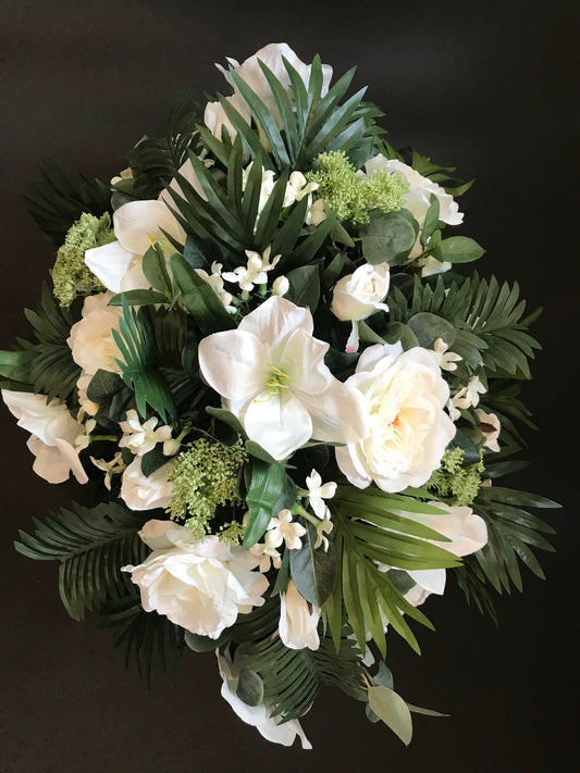 ARTificial Arrangement- Casket Spray (White)