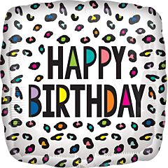Happy Birthday Mylar Balloon - Leopard
